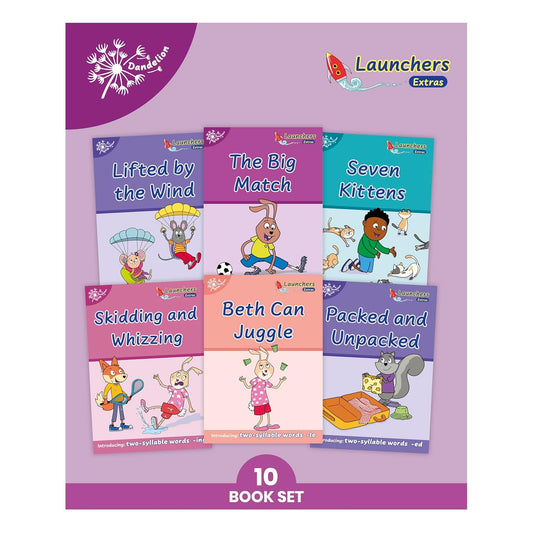 Phonic Books Dandelion Launchers Extras Stages 16-20: Simple Two-Syllable Words and Suffixes (Phonic Books Beginner Decodable) Paperback