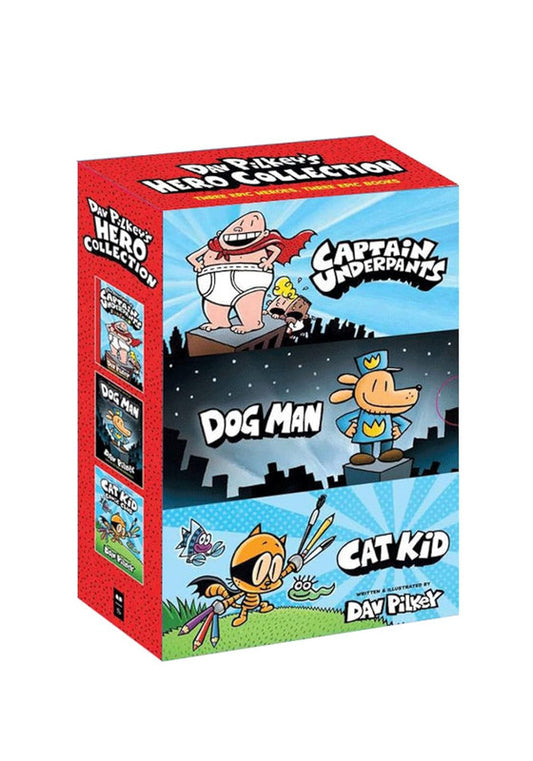 Dog Man: Dav Pilkey's Hero Collection (Captain Underpants #1, Dog Man No 1, Cat Kid Comic Club No 1)