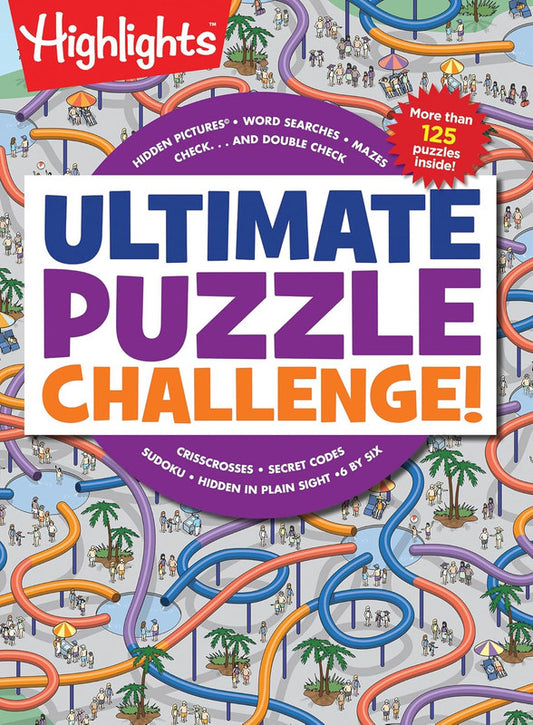Ultimate Puzzle Challenge (Highlights Jumbo Books & Pads): 125+ Brain Games for Kids, Mazes, Brain Teasers, Word Searches, Crossword Puzzles, Sudoku, Logic Puzzles and More, Kids Activity Book Paperback